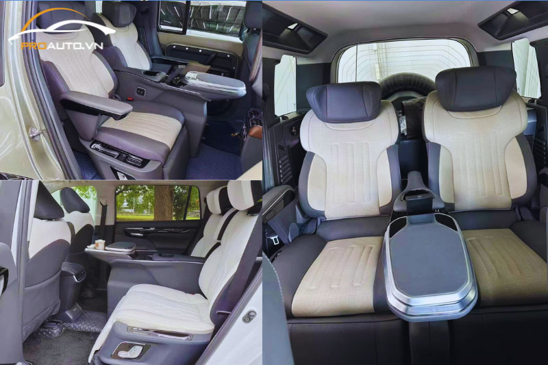 Ghế xe Limousine với thiết kế rộng rãi, thoải mái